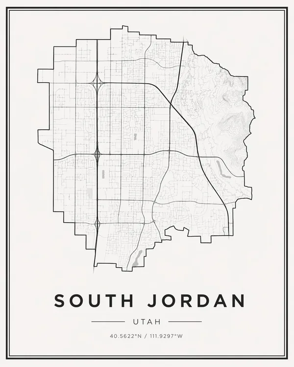 Map of South Jordan Utah lawn care service area