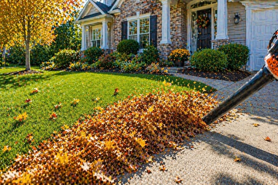 Fall seasonal lawn cleanup service in Bluffdale Utah